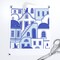 Greek Electric Blue Greece Santorini Mediterranean Custom Printed Fabric by Spoonflower Various Fabrics by the Yard or Fat Quarter